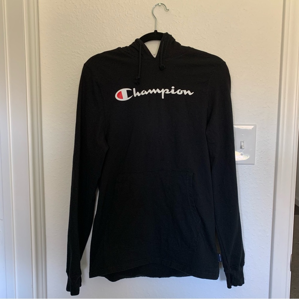 Champion long sleeve tee with hoodie
